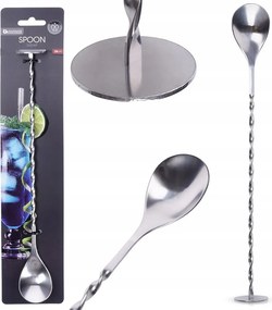 Pultos bárkanál koktélok keveréséhez acél hosszú 28 cm