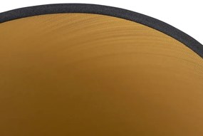 Fekete pamut lámpabúra 20/15/13 arany belsővel