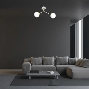 Felületre szerelhető csillár JOY 2xE14/40W/230V fehér/arany