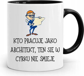 Bögre Fekete Építész Aki Építészként Dolgozik, fényképes nyomtatással