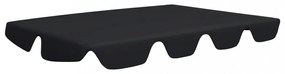 fekete csere ponyva kerti hintaágyhoz 150/130 x 105/70 cm
