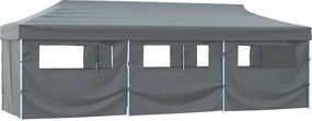 vidaXL antracitszürke összecsukható rendezvénysátor 8 oldalfallal 870x291x315 cm