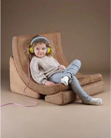 Barna kordbársony gyerek fotel Moon – Wigiwama