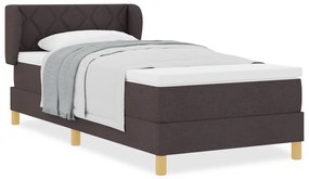 Boxspring Ágy Matrac Vele Sötétbarna, 100x200 cm, Szövet
