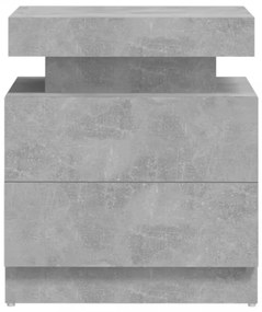 betonszürke szerelt fa éjjeliszekrény 45 x 35 x 52 cm
