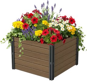 BASE PLANT magaságyás, 61x61x46cm, természetes barna Prosperplast