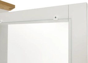 Vitrin MZ4, fehér/grand tölgy, LEON