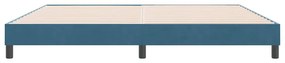 vidaXL sötétkék bársony rugós ágy matrac nélkül 180x210 cm