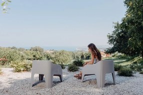 PETRA ARMCHAIR Műanyag karosszék szürke