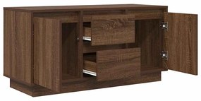 barna tölgyszínű TV-szekrény LED-lámpákkal 100x41x50 cm