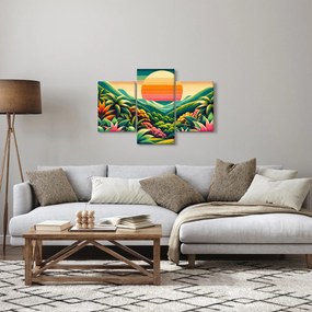 Kép - Színes naplemente (90x60 cm)