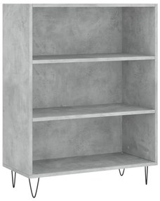 betonszürke szerelt fa magasszekrény 69,5x32,5x180 cm