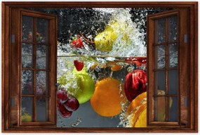 Poszterek 90x60 Gyümölcsök a vízbe esve