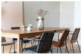 Bővíthető étkezőasztal tölgyfa dekoros asztallappal 90x180 cm Glimps – Zuiver