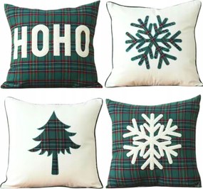 4x Karácsonyi Párnahuzat Szett Karácsonyi Párnahuzat 45X45
