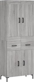 vidaXL szürke sonoma szerelt fa magasszekrény 69,5 x 34 x 180 cm