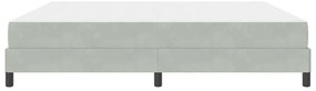 Boxspring ágy matraccal Világosszürke 200 x 200 cm Bársony