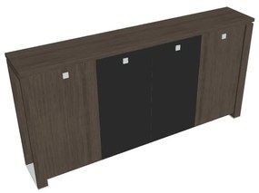 Verno+ közepes gardrĂłb 260 x 46 x 130 cm, kombinĂĄlt ajtĂł, antracit tölgy / fekete
