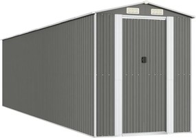 vidaXL világosszürke horganyzott acél kerti fészer 192 x 772 x 223 cm