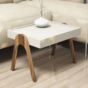 Dohányzóasztal (3 részes) Roma - Walnut, Cream