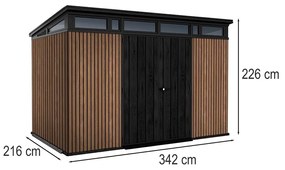 Signature PENT 11x7 műanyag kerti ház velencei barna