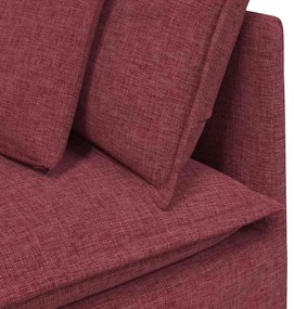 borvörös moduláris kanapé sarokmodul párnákkal 100 cm