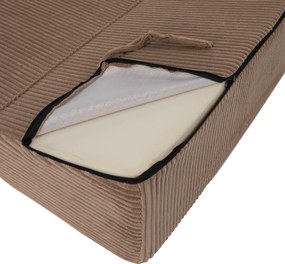 Összecsukható matrac/fotel, 2 az 1-ben, világosbarna, MALEN