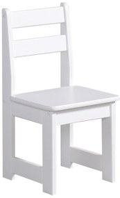 Baby fehér gyerekszék tömör borovi fenyőből - Pinio