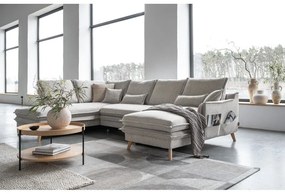 Bézs kinyitható sarokkanapé (bal oldali-U alakú) Charming Charlie – Miuform