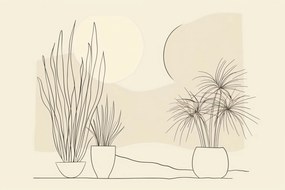 Poszter 30x20cm Növényzet pasztellben