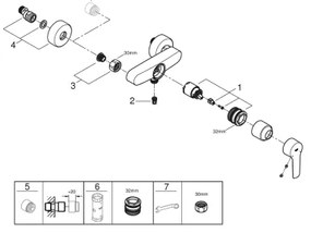 GROHE 24208002 - START falra szerelhető zuhanycsaptelep DN 15, fényes króm