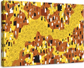 Vászonkép 70x50 Absztrakt dekoráció geometrikus organikus minták mozaik színek