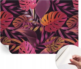 Divatos öntapadós fali tapéta Egzotikus levelek 152x104 cm