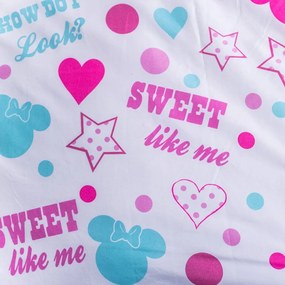 Egyszemélyes mikroszálas gyerek ágyneműhuzat 140x200 cm Minnie Sweet Like Me – Jerry Fabrics
