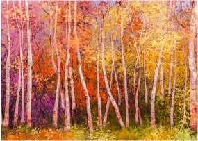 Egy kép egy színes erdőről (üvegen) (70x50 cm)