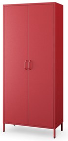 Gardróbszekrény FLAVIO, 800 x 1850 x 450 mm, Modern: piros