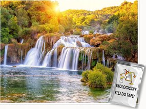 Fotótapéta Vízesés 3D Tájkép Hálószoba Nappali Fali Tapéta 350x250