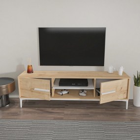 TV szekrény Eslem - Oak, White