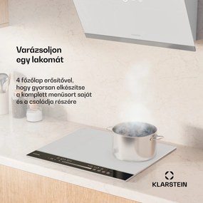 Klarstein DualTone Hybrid indukciós főzőlap, Flex Zone, LED kijelző, Csúszka vezérlés, 7200 W