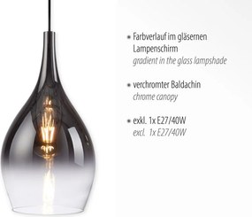 Paul Neuhaus modern függeszték pilua króm pln2061-17