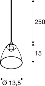SLV 1006160 PARA CONE Modern Függesztett Lámpa Fehér, Átlátszó GU10 IP20