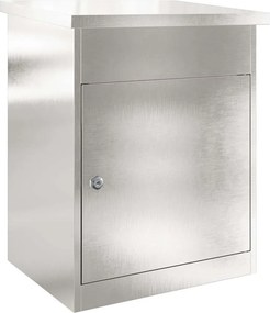 vidaXL Csomagzáró doboz Ezüst 47,5 x 38 x 59 cm Rozsdamentes acél