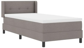 boxspring ágy matraccal - Taupe, 80x200 cm, szövet