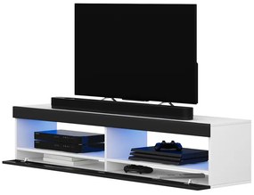 Tv szekrény/asztal Violett 100 (világítással) (fehér + fekete). 1098637