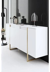 Konzolasztal Luxe - White, Gold