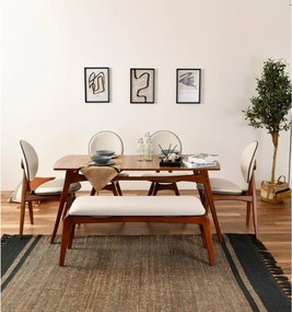 Touch Walnut and Cream étkezőgarnitúra