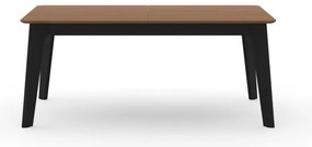 Natúr színű bővíthető étkezőasztal diófa dekoros asztallappal 100x180 cm Shadow – TemaHome