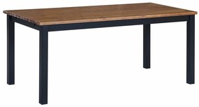 Asztal Chicago 1948Fekete, Sötét erdő, 75x90x163cm, Hosszabbíthatóság, Közepes sűrűségű farostlemez, Fa