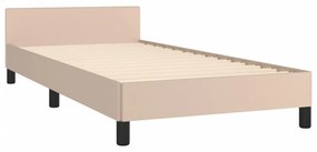 kávészínű ágykeret fejtámlával matrac nélkül 90x200 cm
