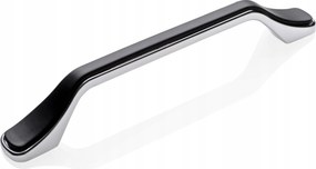 Modern Bútorfogantyú Mirach fekete króm 96 mm